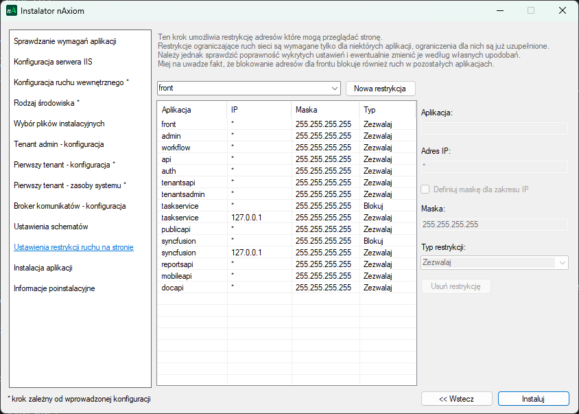 Blokowanie adresów IP