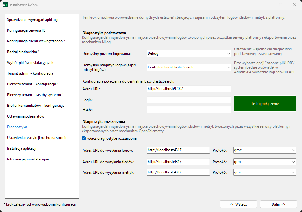 Ustawienia schematów
