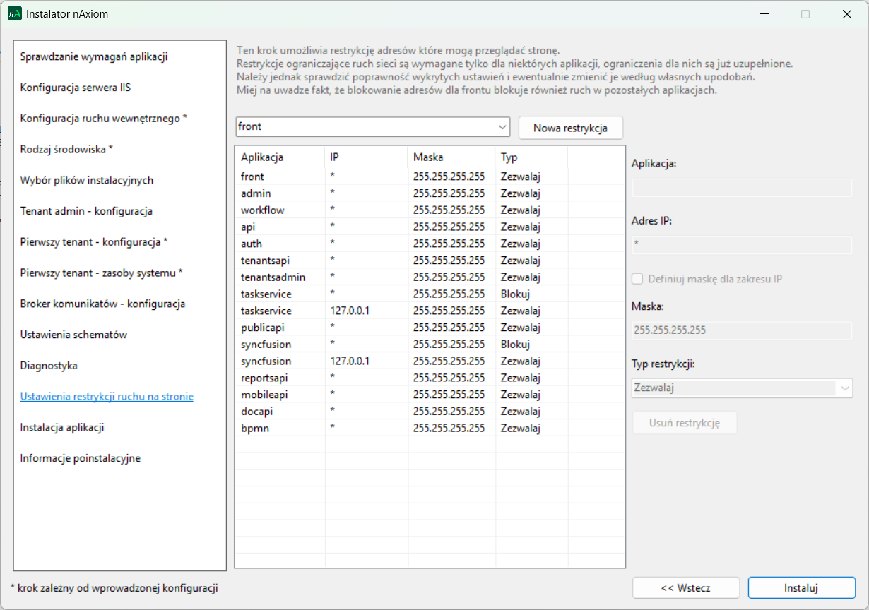 Blokowanie adresów IP