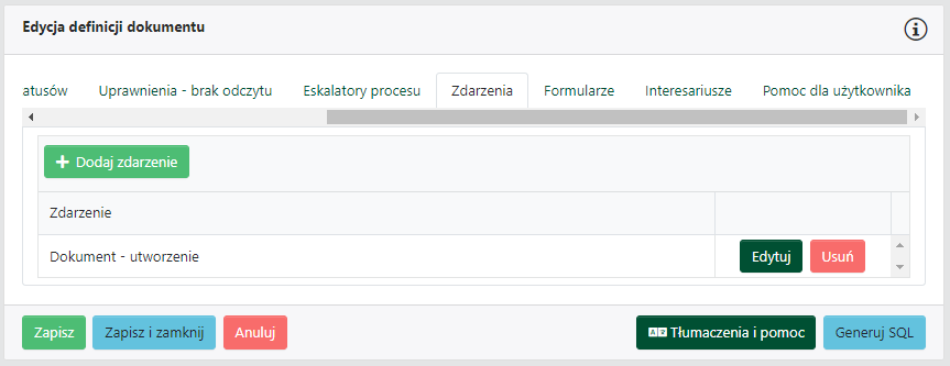 Karta Zdarzenia
