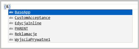 Asysta <i>smart numbers</i>; lista aplikacji