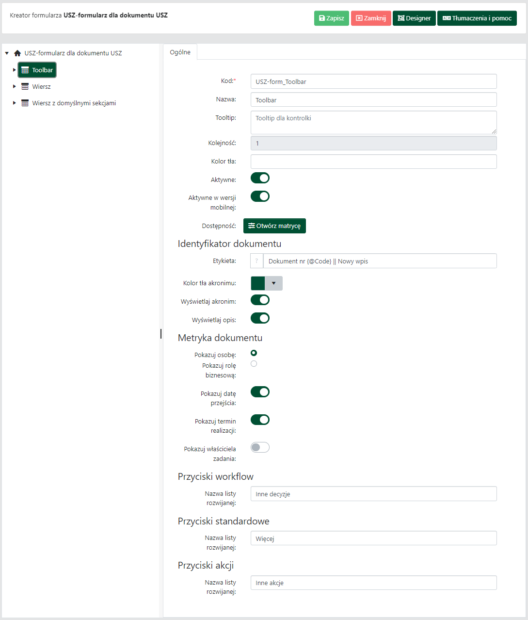 ui-properties-toolbar-pl-1-11-5_2.png Właściwości wiersza <code>Toolbar</code> — tryb kreatora