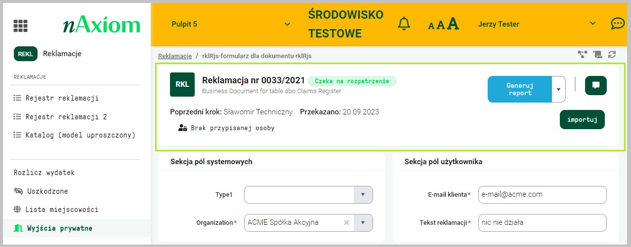 ui-properties-toolbar-pl-1-14-0-0_1.png Przykład wiersza <em>Toolbar</em> na formularzu w aplikacji <em>FrontSPA</em>