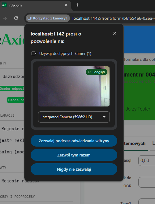 Przyznanie uprawnień
