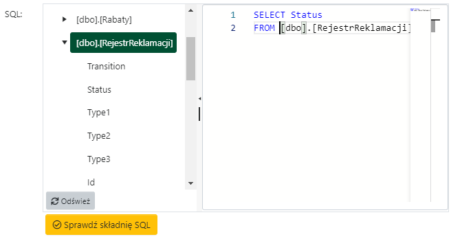 Drzewko SQL