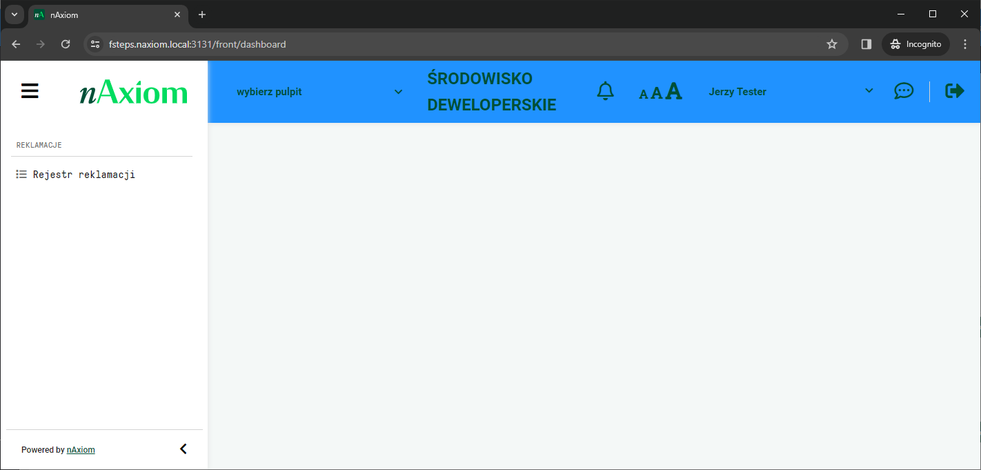 Strona główna aplikacji