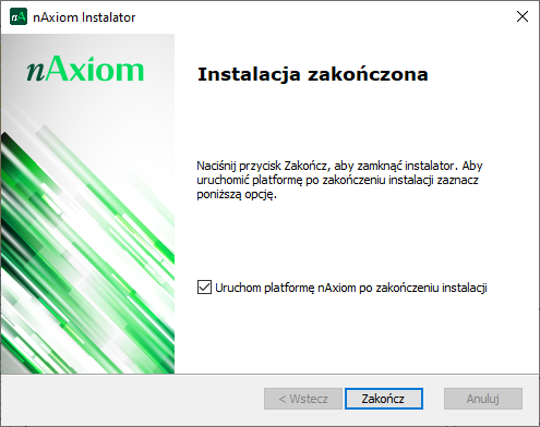 Instalacja zakończona