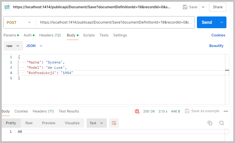 Endpoint /Document/Save - body