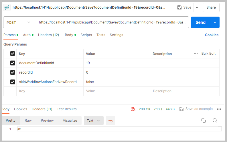 Endpoint /Document/Save - parametry