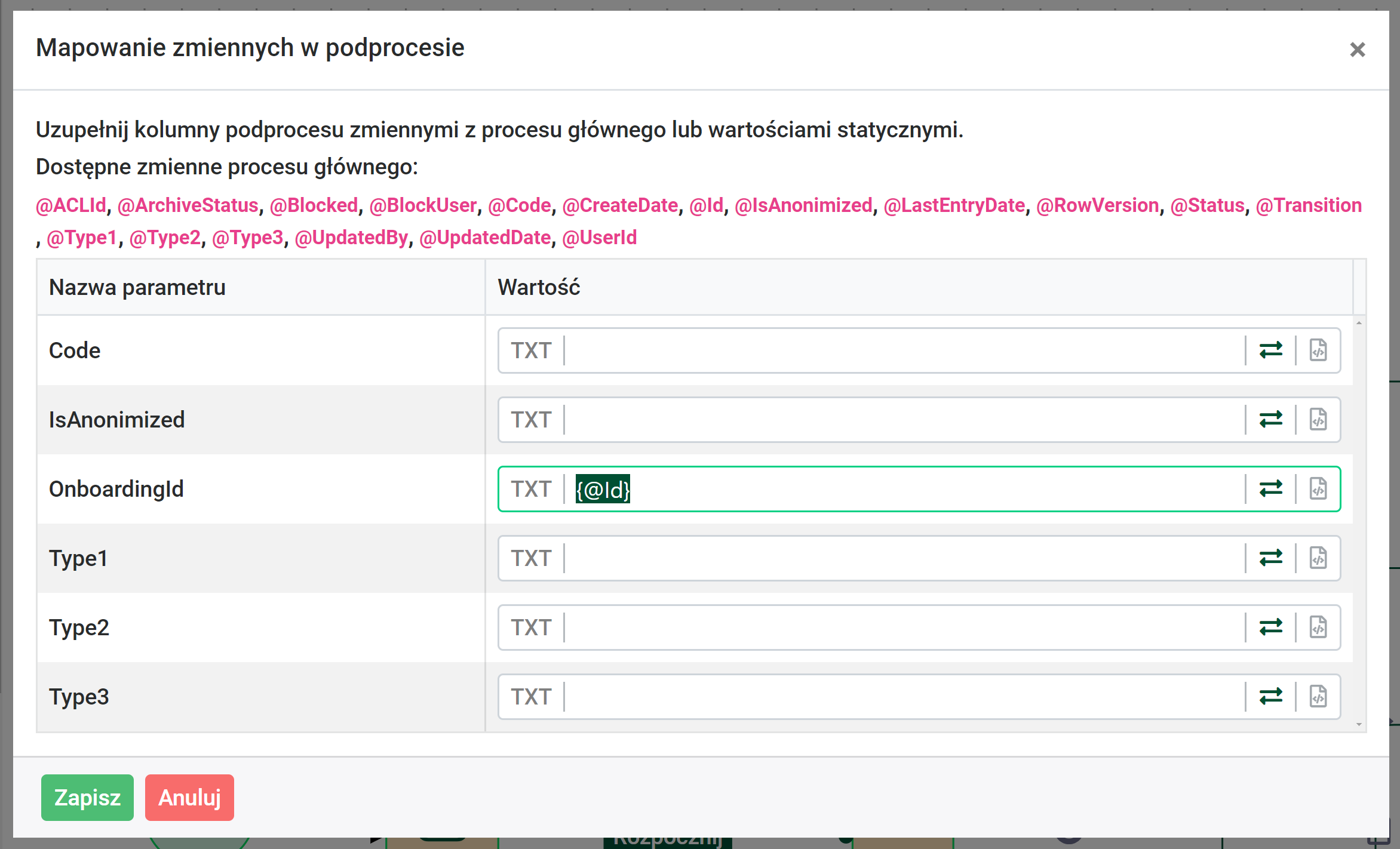 Przekazanie identyfikatora procesu głównego do podprocesu
