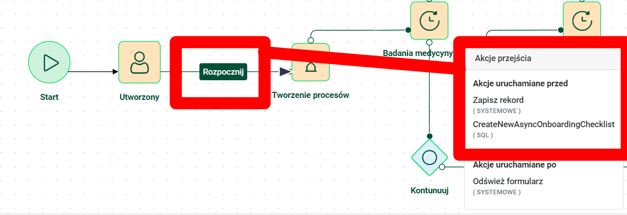 Zapis danych do tabeli pomocniczej