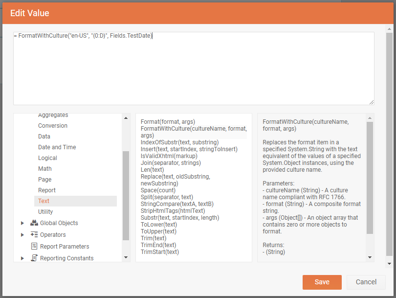 Definicja funkcji FormatWithCulture