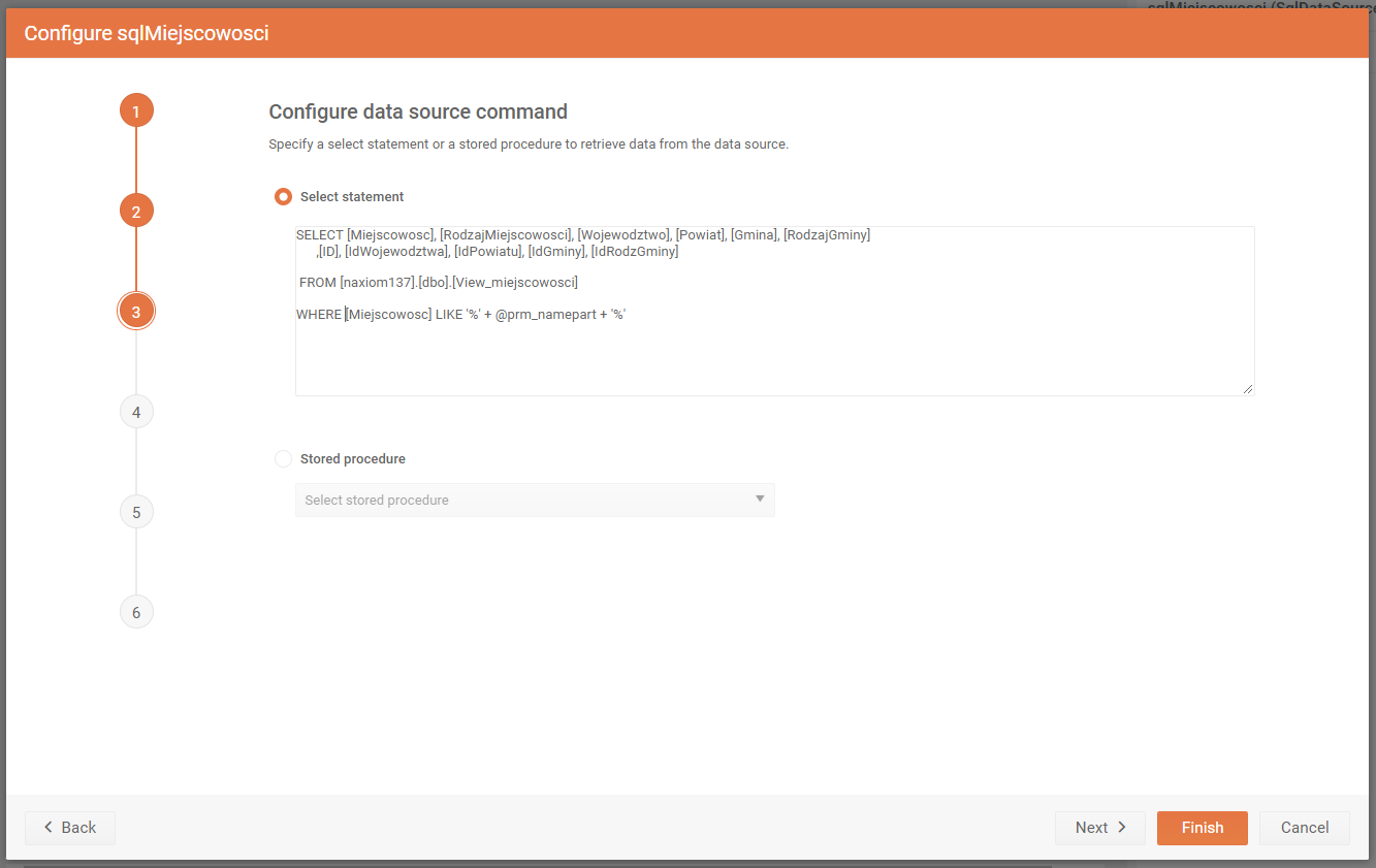 Definiowanie źródła danych