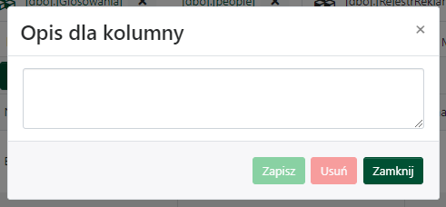 Opis kolumny