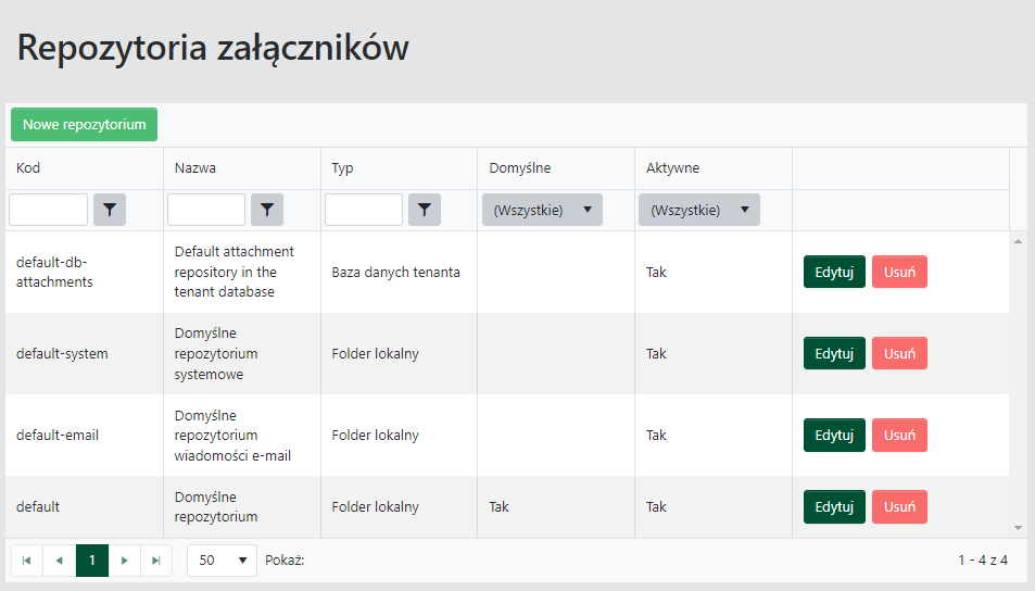 Lista repozytoriów systemowych