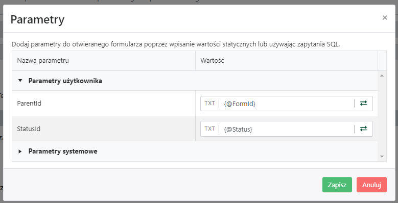 Wyświetlanie pomocy dla formularzy