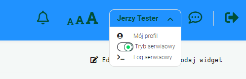 Tryb serwisowy