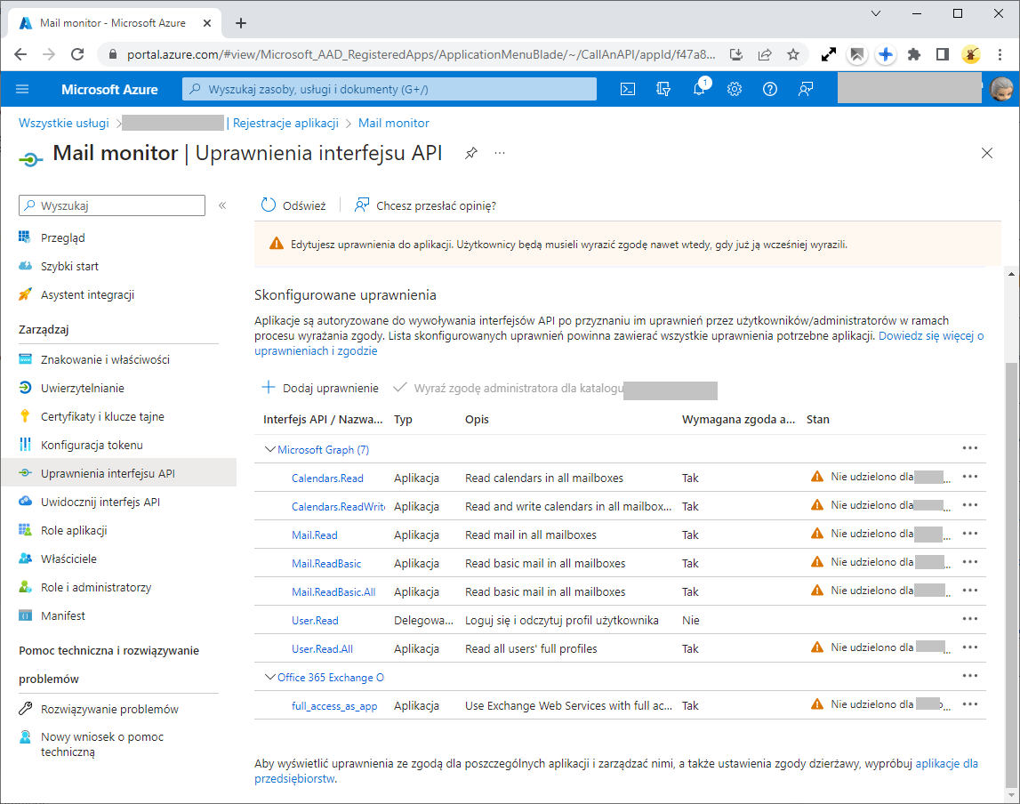 Nieaktywne uprawnienia