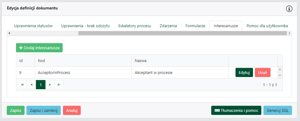 Karta Interesariusze