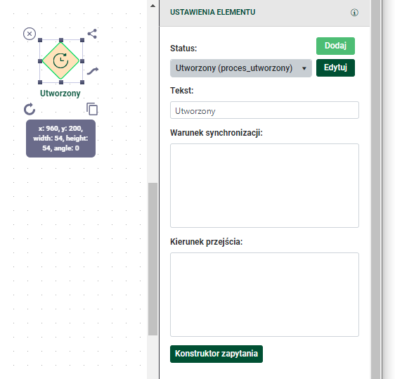 Właściwości bloku Synchronizator