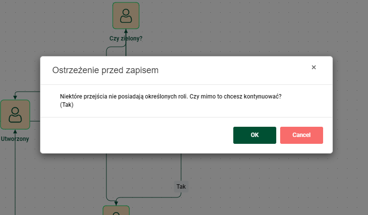 Ostrzeżenie o braku przypisanej roli