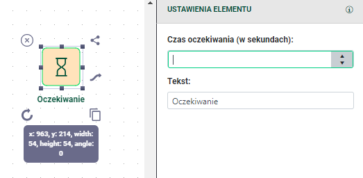 Właściwości bloku Oczekiwanie