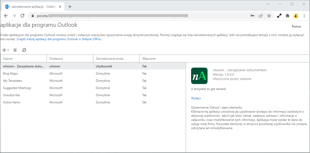 Wtyczka nAxiom - Zarządzanie dokumentami